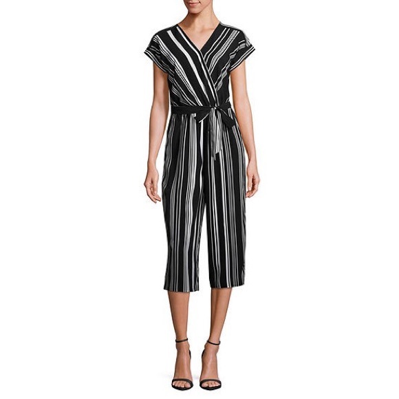 striped jumpsuit short sleeve